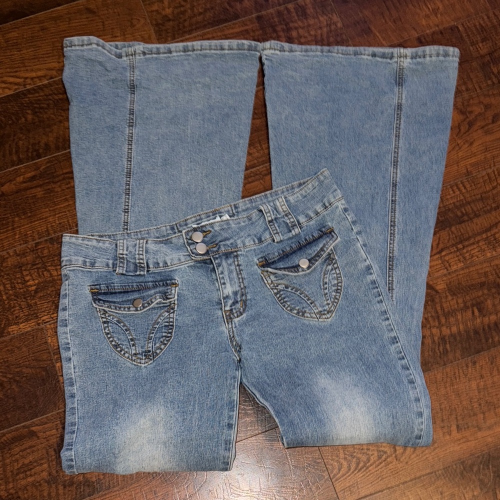Low Rise Vintage Style Blue Women's Jeans
